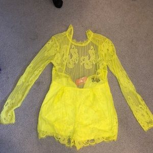 Neon yellow romper